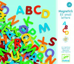 Drevené magnetky: Písmená 83 ks, veľká tlačená abeceda

