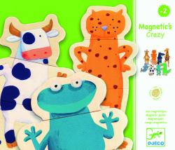 Drevené puzzle magnetky: Bláznivé zvieratká