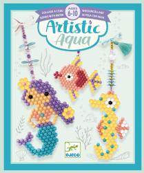 Vzorka: Artistic Aqua-Korálkovanie: More, 3 prívesky, ukladanie guličiek-mozaika/koláž